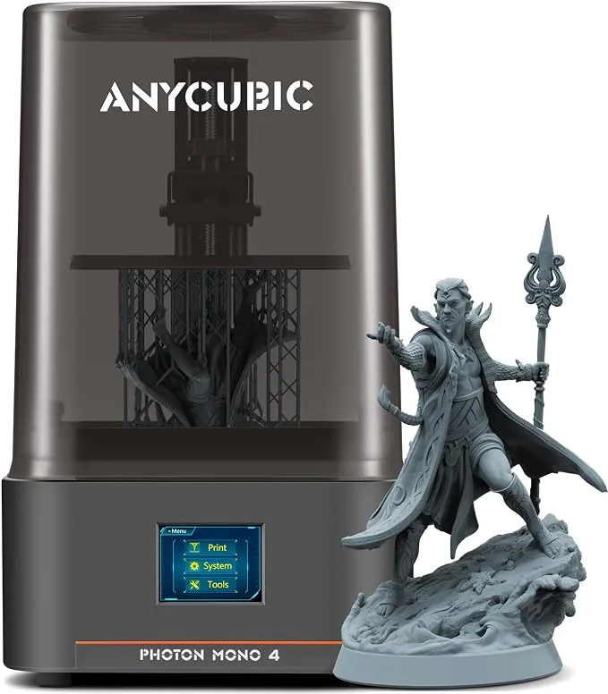 10K Resin 3D Printer, Photon Mono 4 | LCD 3D Printer with 7-inch Mono Screen, Upgraded LighTurbo Matrix & Printing Platform, Printing Size of 6.04''x3.42''x6.49''