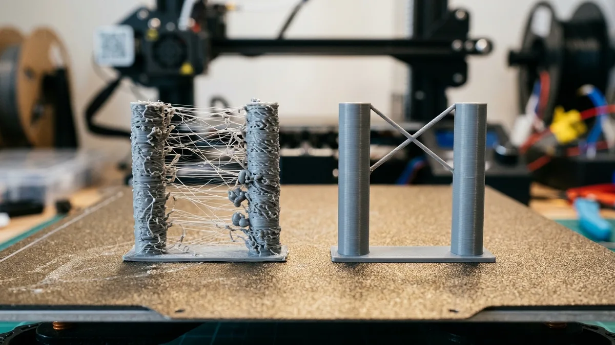 How to Fix 3D Printer Stringing: Retraction Settings & Temperature Tuning